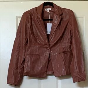 Rosevelvet Faux Leather Jacket NWT 🌴